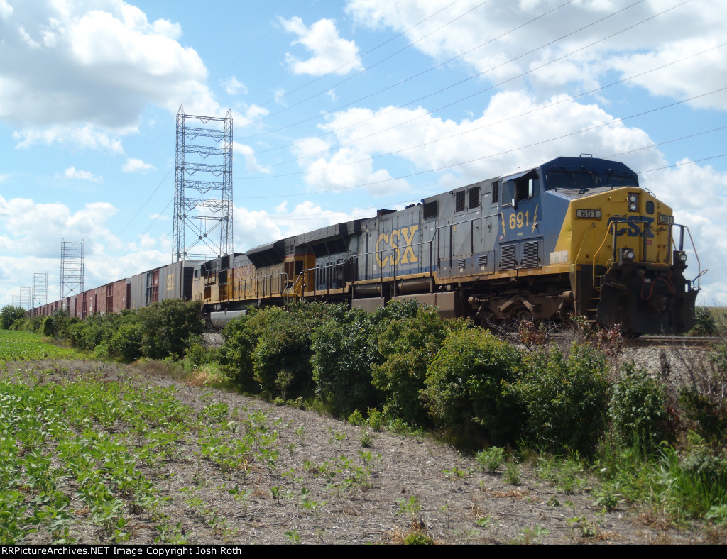 CSX 691 & UP 8054